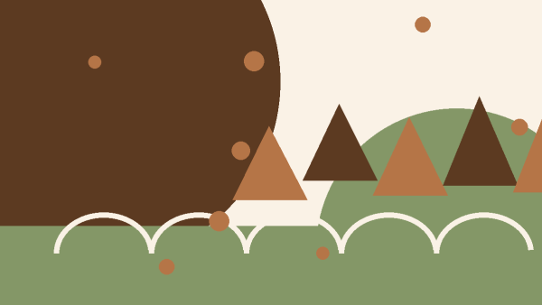 Ilustración editorial sobre bosque andino patagónico: cómo conviven conservación, senderos y ciudades